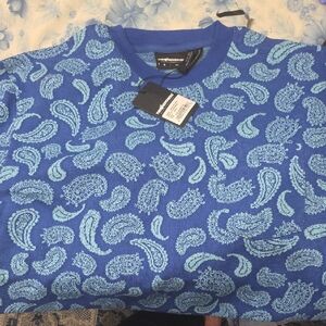 Blue Paisley Men's Sweater